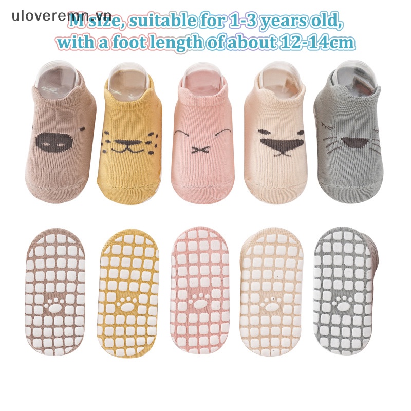 1 Đôi Tất Cotton Mềm Mại Thoáng Khí Chống Trượt Thời Trang Xuân Thu Cho Bé