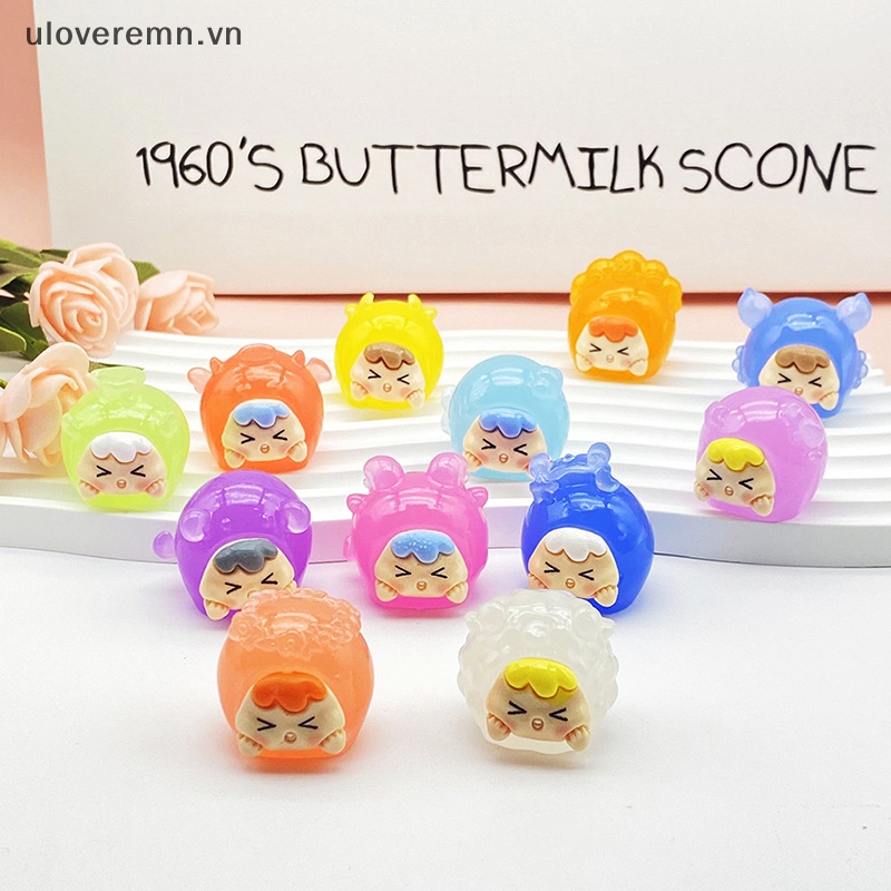 Móc Khóa Hình Thỏ Nhồi Bông Màu Dạ Quang Dễ Thương DIY