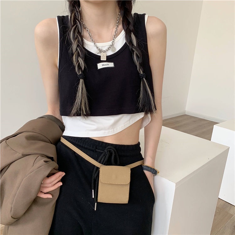 Áo Hai Dây Giả Hai Mảnh Phong Cách Hàn Quốc Thời Trang Mùa Hè Mới Cho Nữ
