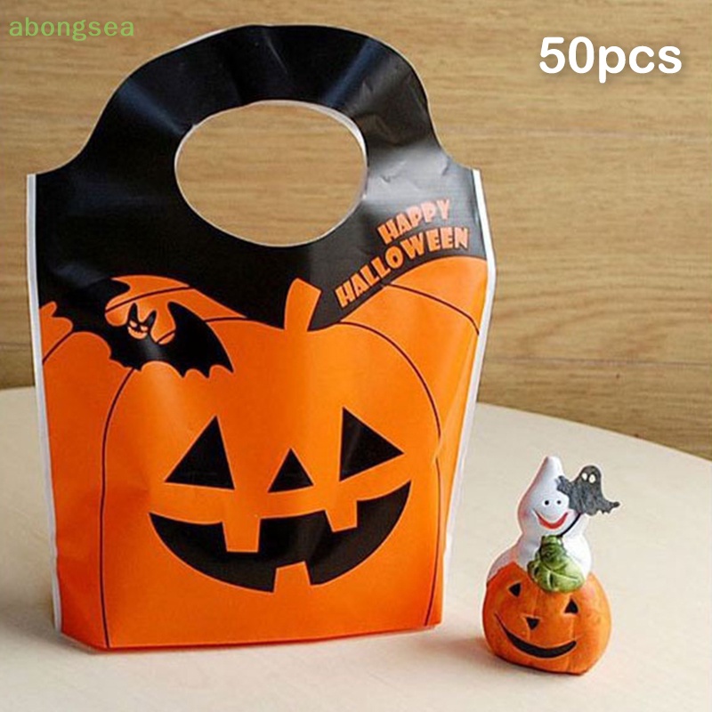 50 Túi Đựng Kẹo Halloween Có Tay Cầm