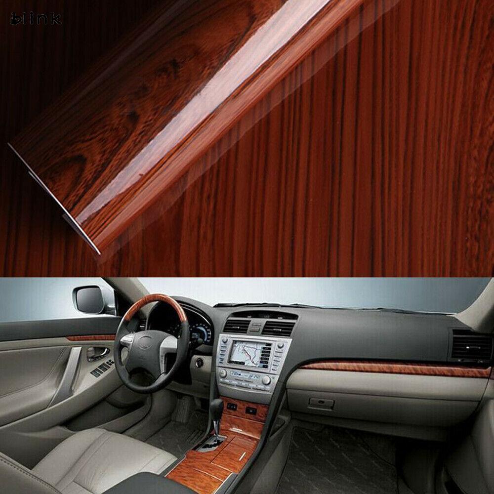 Cuộn Giấy Decal Vinyl Họa Tiết Vân Gỗ Tự Dính Dán Xe Hơi