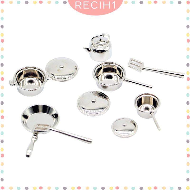 Set 10 Phụ Kiện Nấu Ăn Tỉ Lệ 1 / 12 Trang Trí Nhà Búp Bê