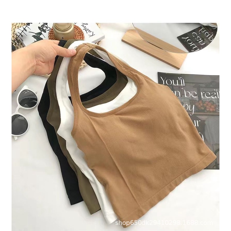 [CÓ MÚT] Áo yếm croptop chất thun tăm siêu đẹp co giãn 4 chiều MS1163