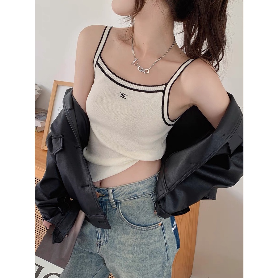 Áo hai dây nữ viền màu chữ XX MS1141