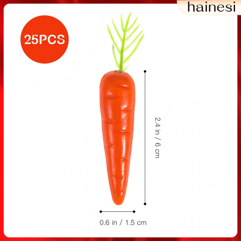 Miniature Ornaments Carrot Craft Accessories 25 Pcs