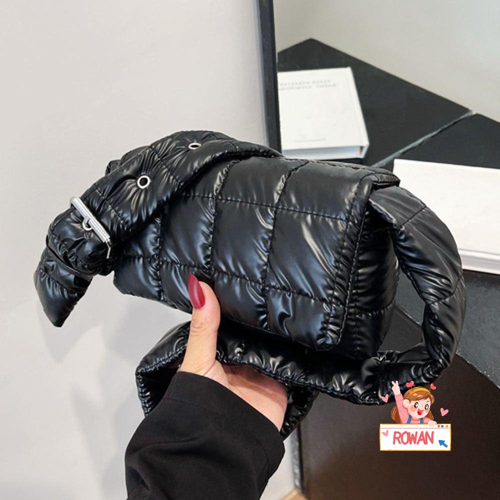 Túi Xách Đệm Cotton Họa Tiết Sọc Caro Thời Trang Mùa Đông