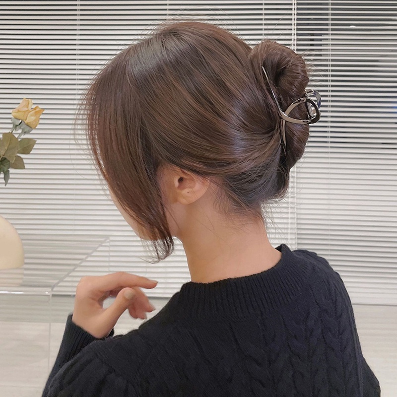 Kẹp Tóc Màu Đen Cỡ Lớn Thời Trang Cho Nữ JP6