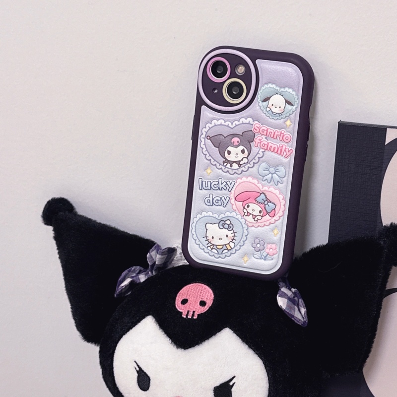 Ốp Điện Thoại Da Silicon Mềm Chống Sốc Họa Tiết Hoạt Hình Cho iPhone 14 13 12 11 Pro Max 14 Plus