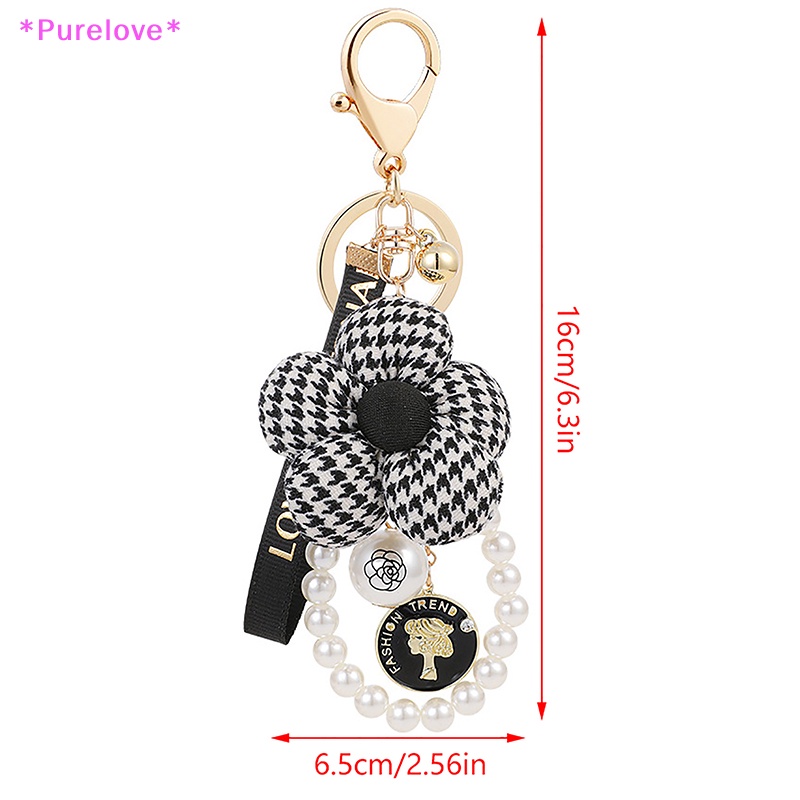 Móc Khóa Hình Bông Hoa Đính Ngọc Trai Thanh Lịch Dành Cho Nữ Mới