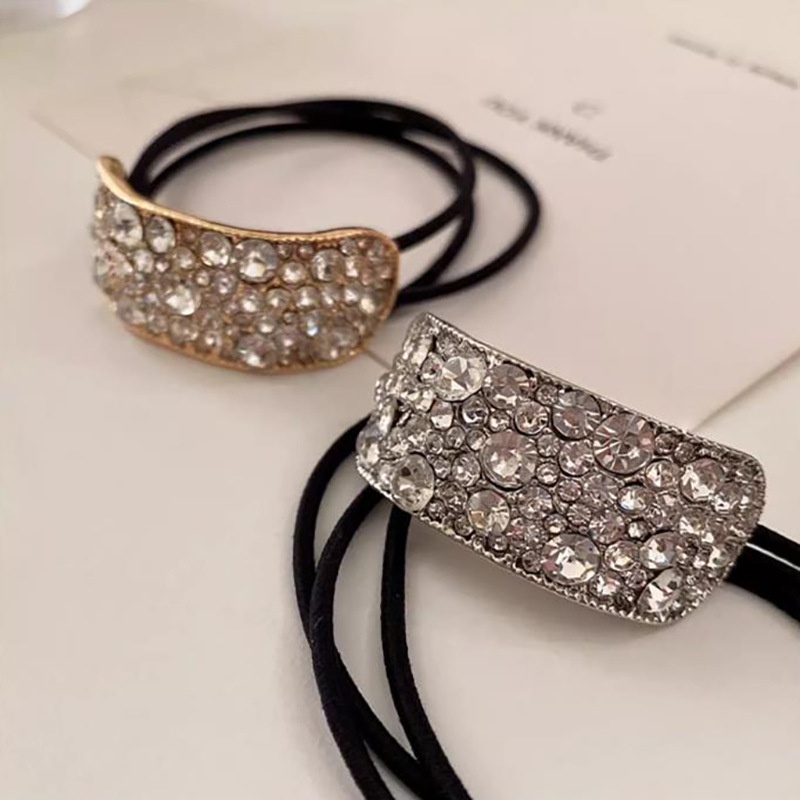Dây Buộc Tóc Đính Đá Lấp Lánh Phong Cách Hàn Quốc Mới Cho Nữ