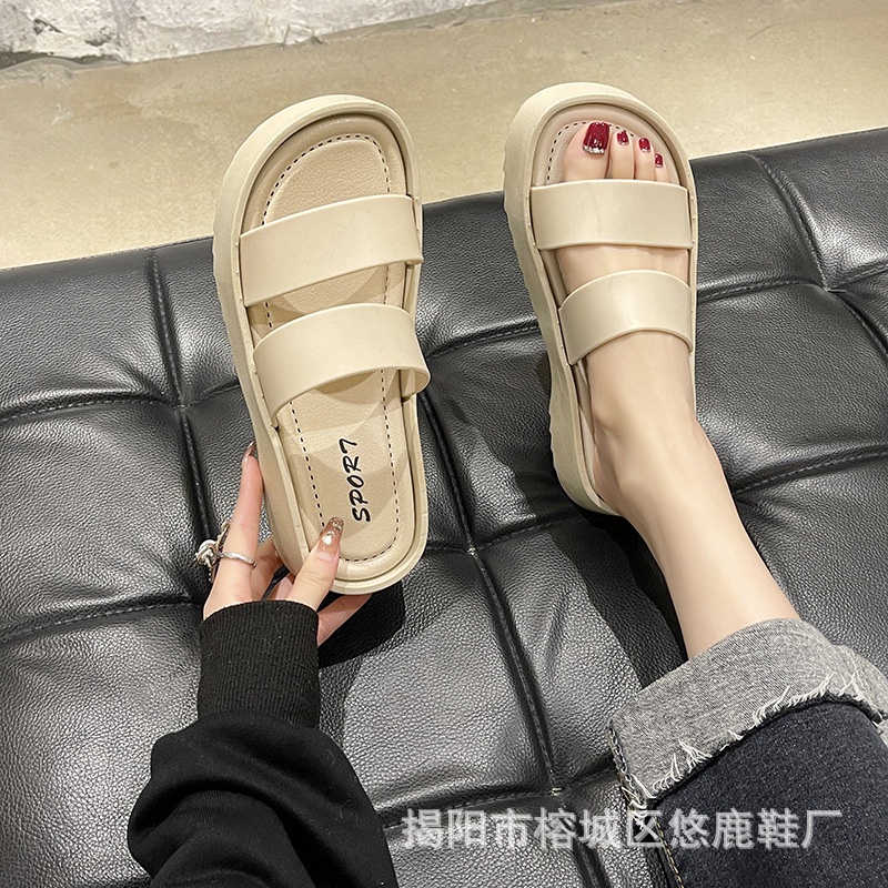 Dép Sandal Đế Dày Mềm Mại Thời Trang Dành Cho Nữ