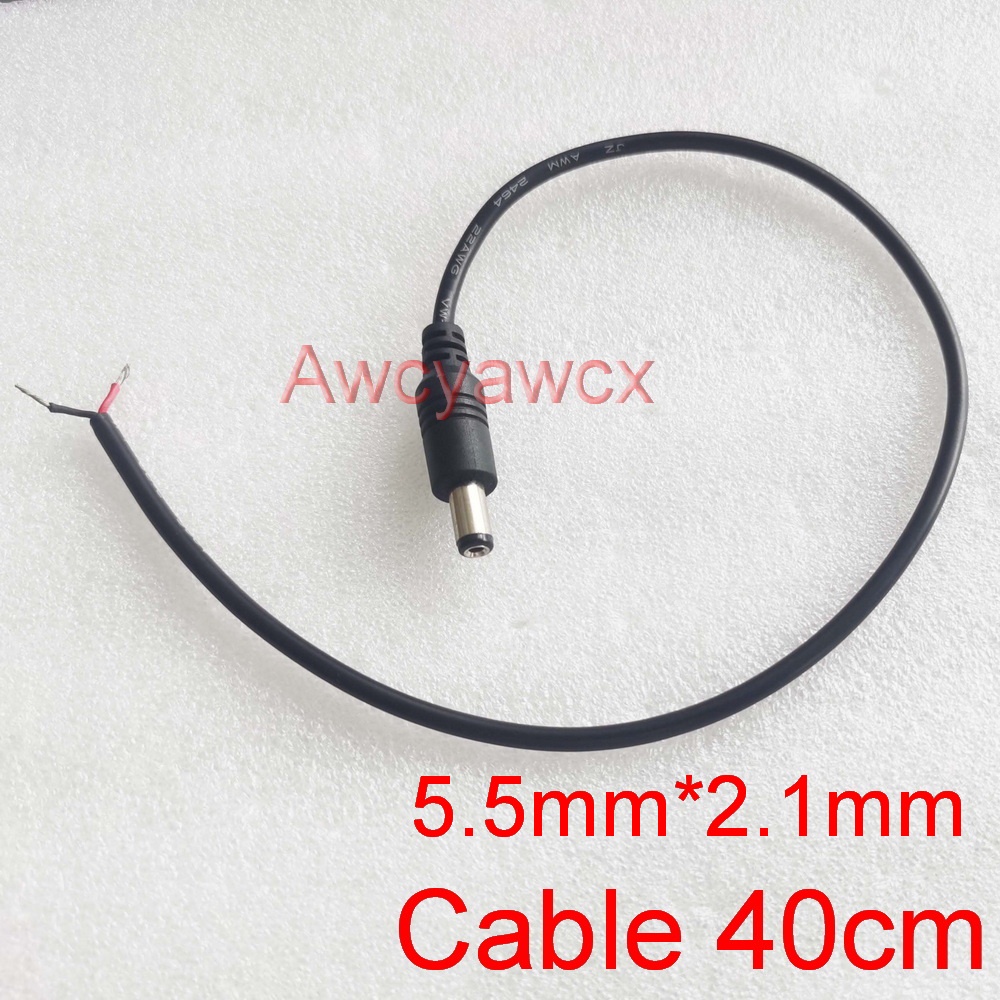 Dây Cáp Sạc Mở Rộng AC DC 5.5mm 2.1mm 0.4M 40cm CCTV LCD LED 5050 3528