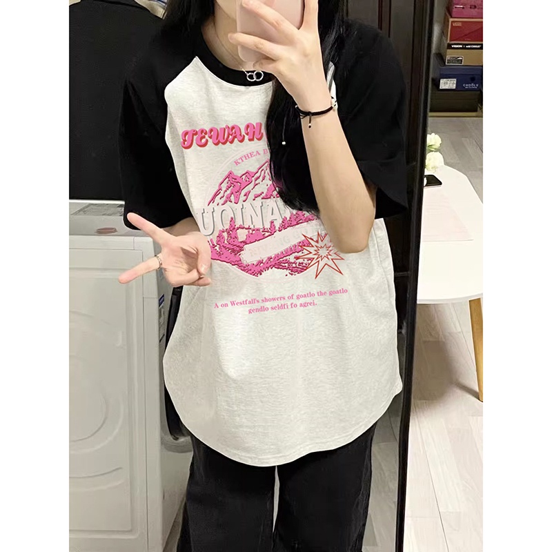 NRVP Áo Thun 100% Cotton Tay NgắN In Hoạ TiếT ĐộC ĐáO Phong CáCh HàN QuốC 2023