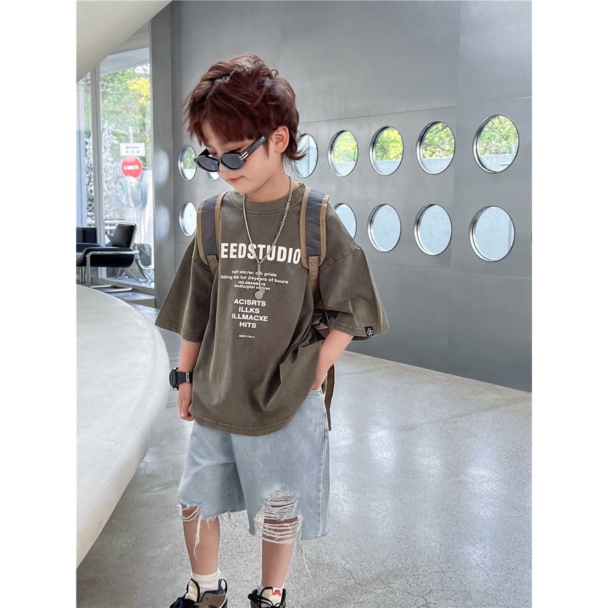 Quần short jean rách gấu bé trai QB609 sz 90-160, thời trang mùa hè phong cách hàn quốc cho bé