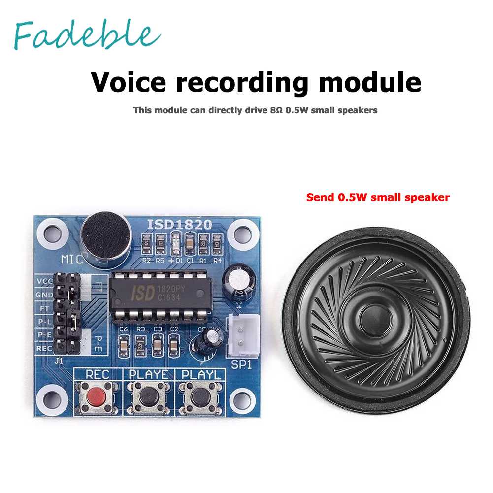 Mô Đun Ghi Âm Giọng Nói ISD1820 ISD1820 Kèm Mic Chuyên Dụng
