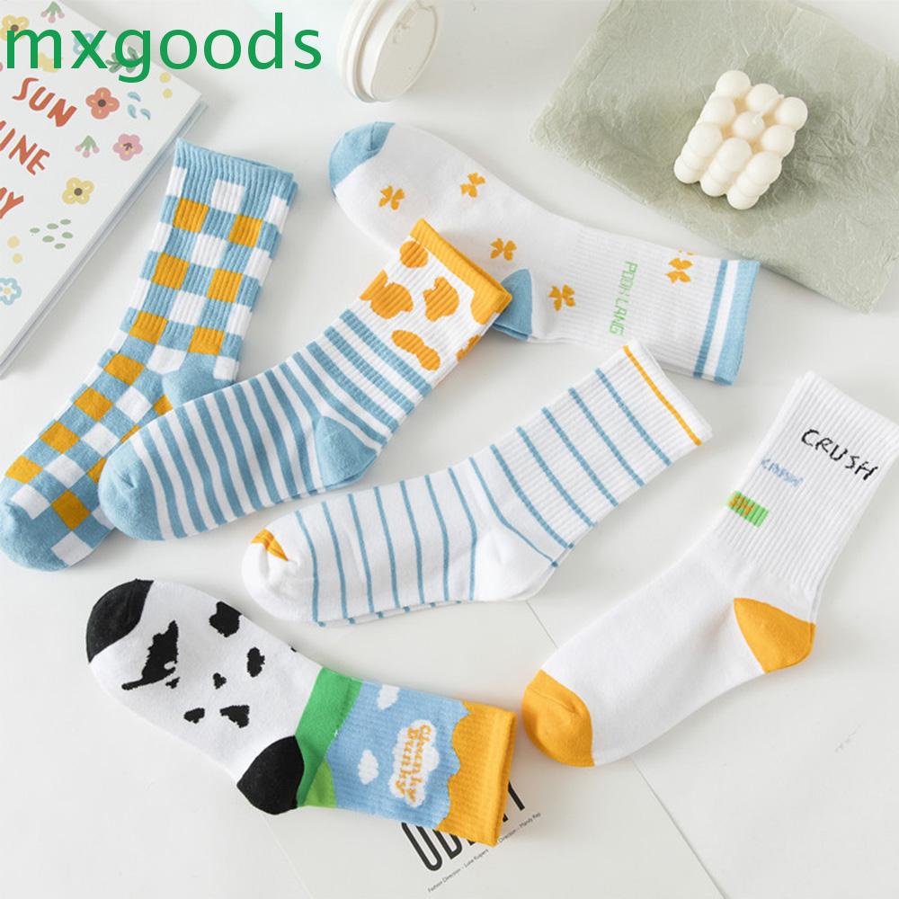 Mxgoods Vớ Cotton Họa Tiết Kẻ Sọc Caro Cổ Điển Hợp Thời Trang Mùa Đông