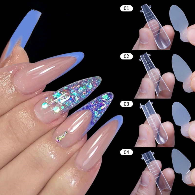 Bộ 12 Khuôn Nối Dài Móng Tay Bằng Acrylic Chuyên Dụng