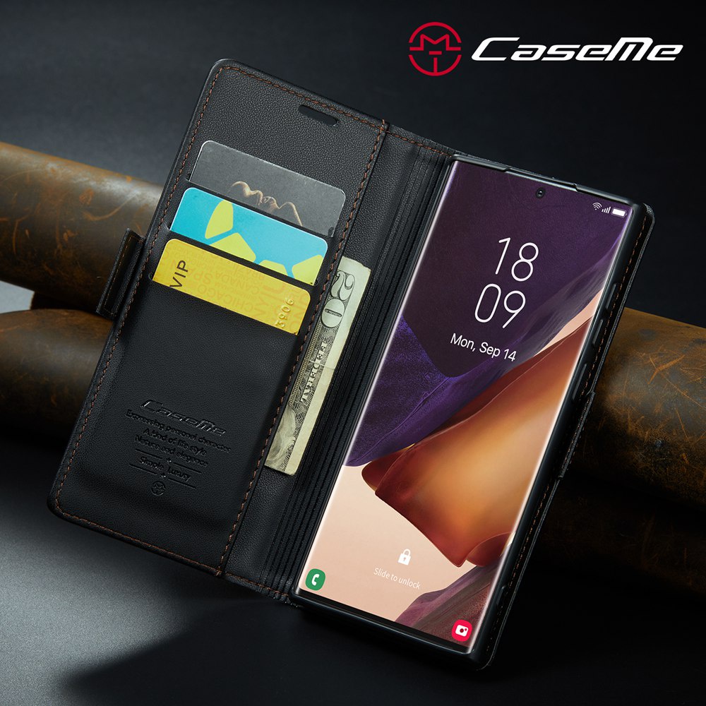 Bao Da Điện Thoại PU Nắp Lật Chống Sốc Kèm Ngăn Đựng Thẻ Khóa Nam Châm Cho Samsung Galaxy Note 20 Ultra 4G / 5G
