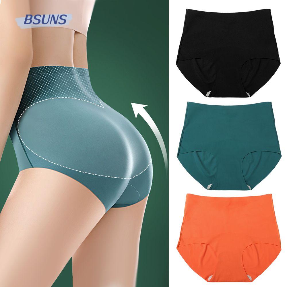 Quần Lót Lụa Lạnh Không Đường May Lưng Cao Thời Trang Dành Cho Nữ
