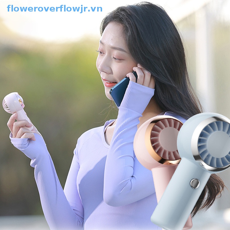 Quạt Mini Cầm Tay 500 Mah Không Ồn Có Thể Sạc Lại Bằng Cổng USB Nhiều Màu Sắc