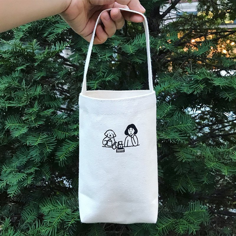 Túi Vải Canvas Mini Đựng Bình Nước Tiện Dụng Ốp