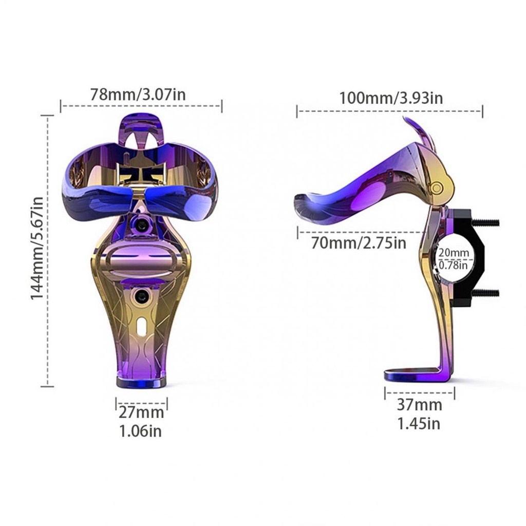 Giá Đỡ Bình Nước Bằng Titan Có Thể Gập Lại Cho Xe Mô Tô / ATV / Scooter