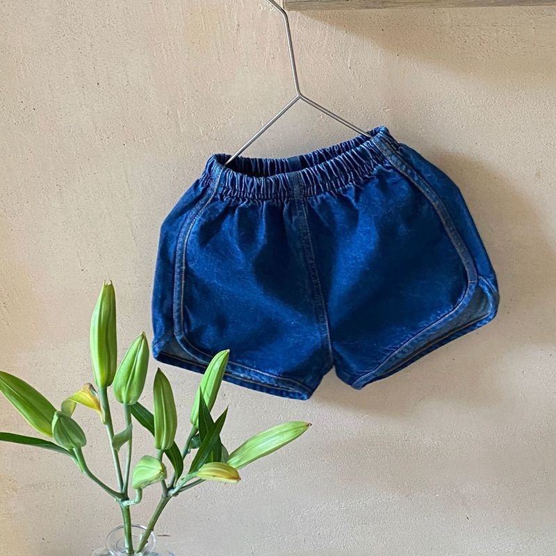 Quần Short Denim Mềm Mại Thời Trang Mùa Hè Cho Bé Gái