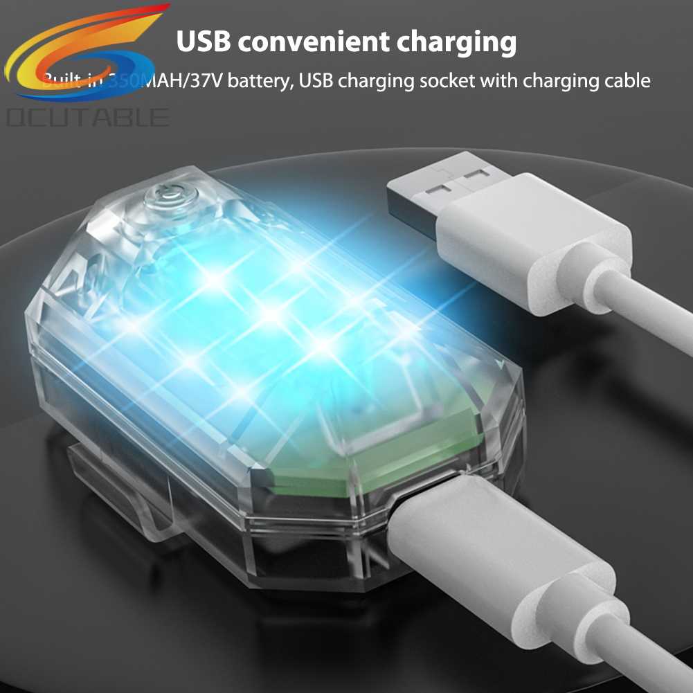 Bộ 4 Đèn LED Tín Hiệu Không Dây 7 Màu 2.4G M3 Cho Xe Mô Tô