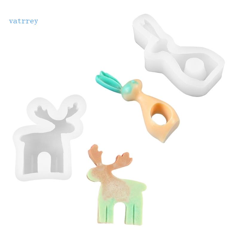 Khuôn Silicone Làm Bánh Kẹo Hình Thỏ / Hươu / Hươu Xinh Xắn