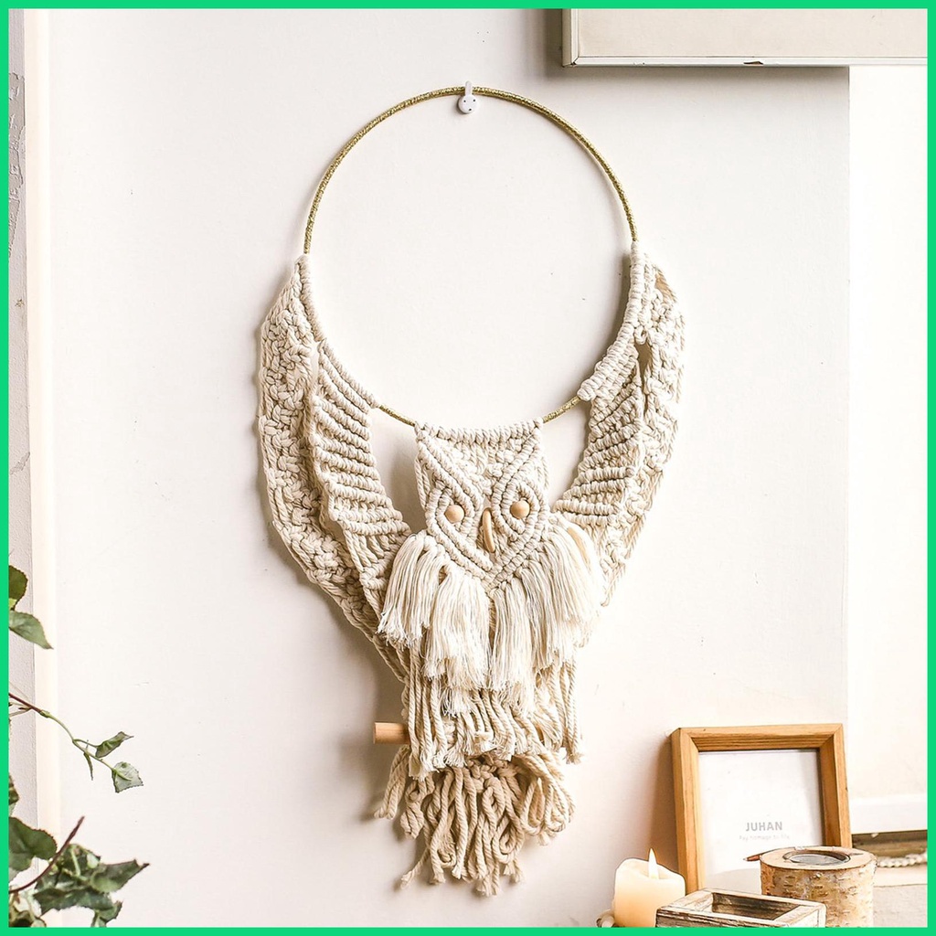 Dây Treo Tường Trang Trí Hình Chim Cú Phong Cách Boho