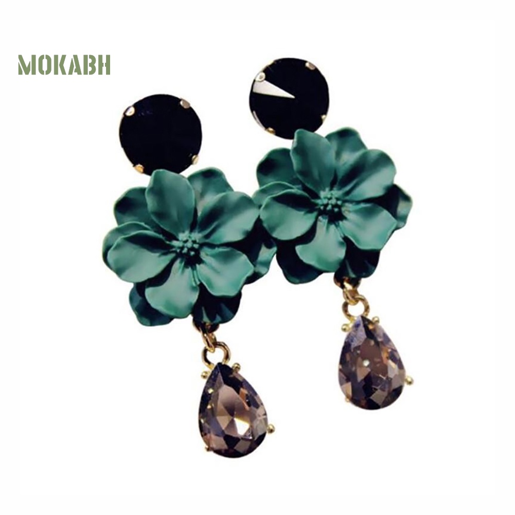 Bông Tai Hình Hoa Dáng Dài Phong Cách Cổ Điển Thời Trang Dự Tiệc Cho Nữ