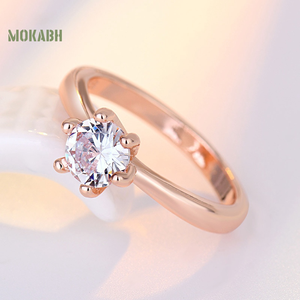 [Mới] Nhẫn Hở Mạ Điện Bóng Cao Đính Đá Zirconia Sáng Bóng Quyến Rũ Không Gây Dị Ứng Có Thể Điều Chỉnh Trang Sức Cho Nữ