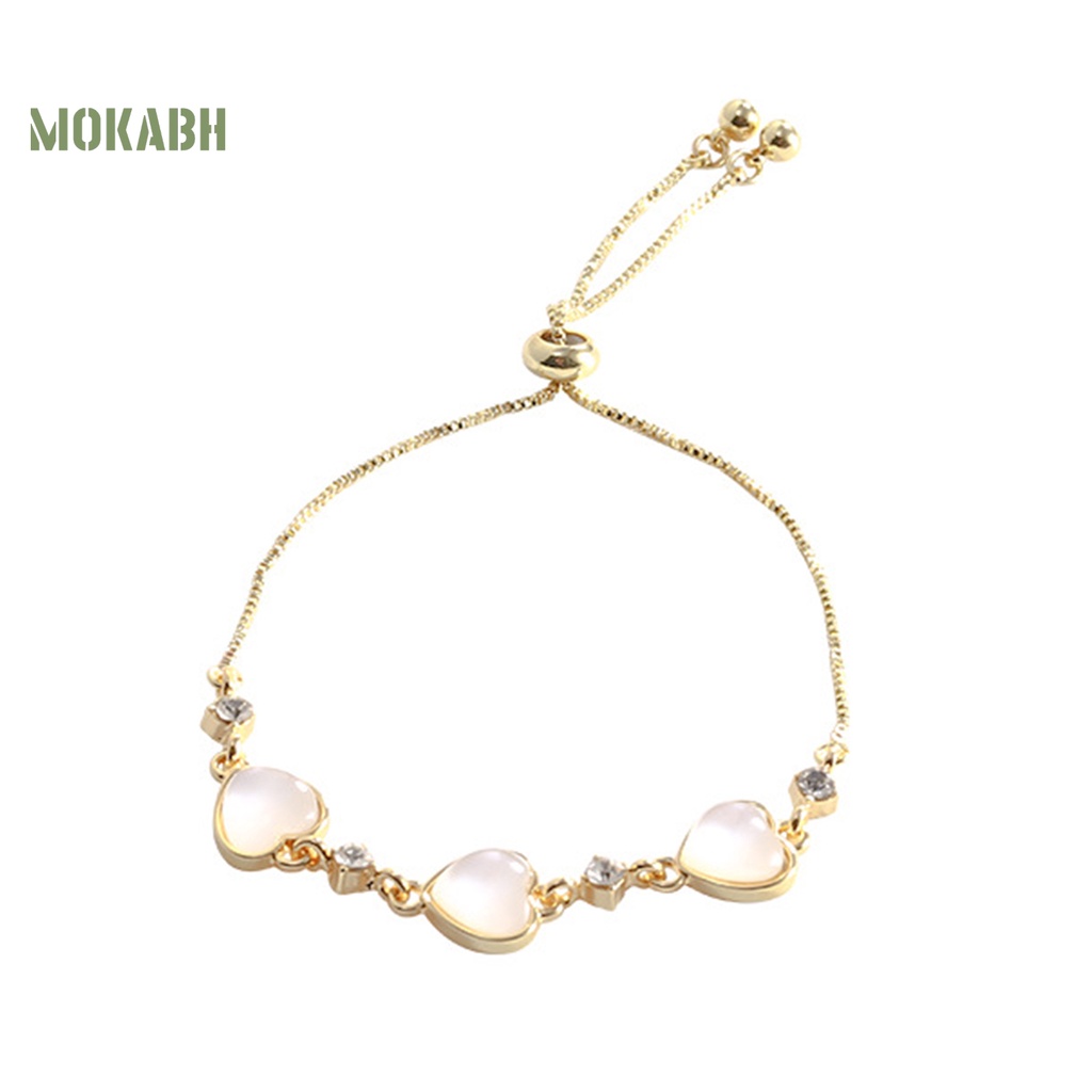 Vòng Đeo Tay Đính Đá Mắt Mèo Lấp Lánh Thời Trang Cho Nữ