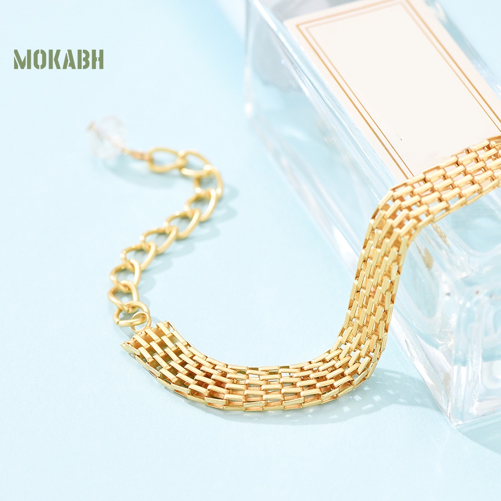 Vòng Tay Trong Suốt Đính Đá Mạ Điện Có Thể Điều Chỉnh Kích Thước Dành Cho Nữ