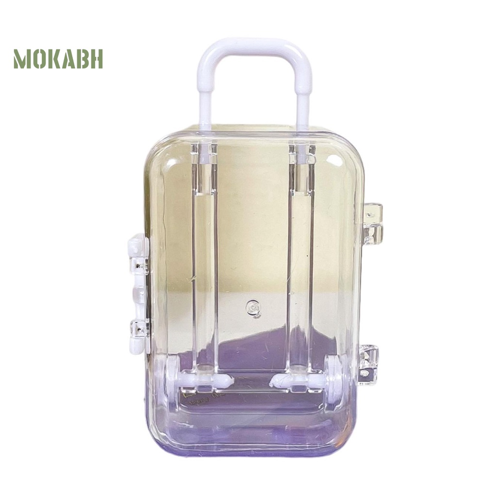 Hộp Đựng Trang Sức Mini Bằng Nhựa Trong Suốt Chống Trượt Tiết Kiệm Không Gian