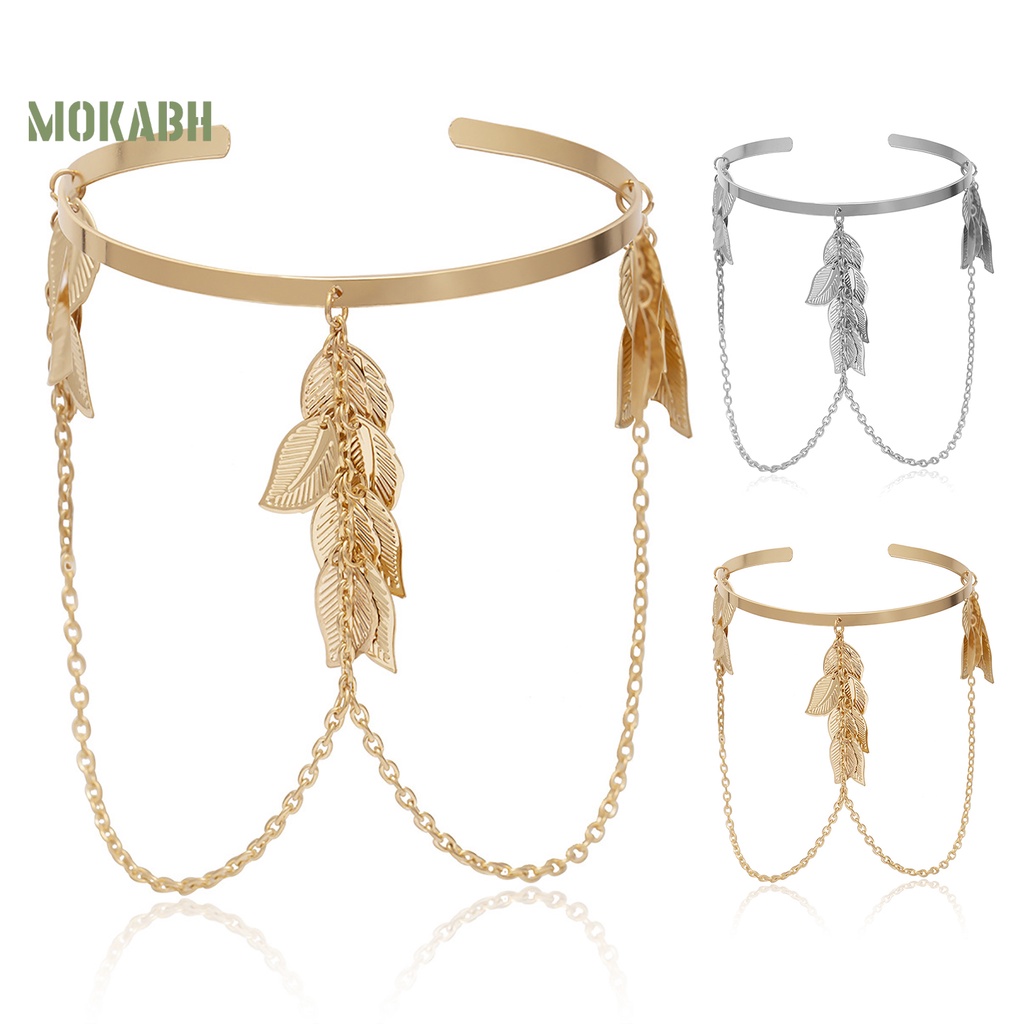 Vòng Đeo Cánh Tay Mở Điều Chỉnh Được Hình Lá Thời Trang Bohemian