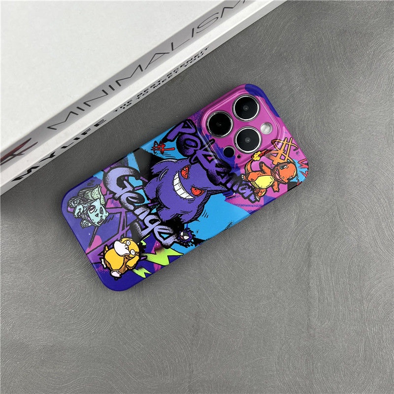 Ốp Điện Thoại Cứng Họa Tiết Graffiti Cho iPhone1312max 11 14pro Gengar QTV2