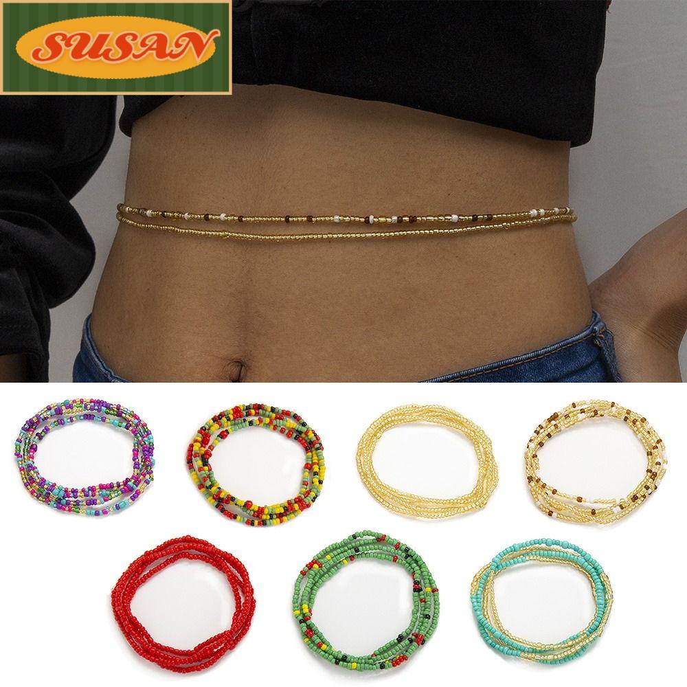 Dây Chuyền Đeo Hông Đính Hạt Phong Cách Bohemia Thời Trang