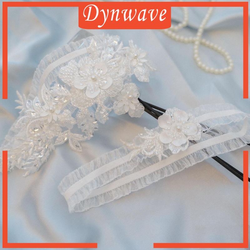 Set 2 Vòng Ren Đeo Đùi Họa Tiết Hoa Cho Tiệc Cưới