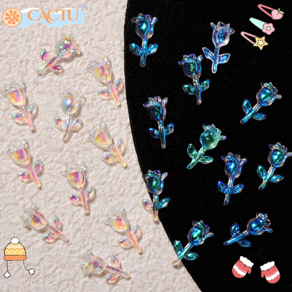 Set 30 Hoa Hồng 3D Bằng Resin DIY Dùng Trang Trí Móng Tay