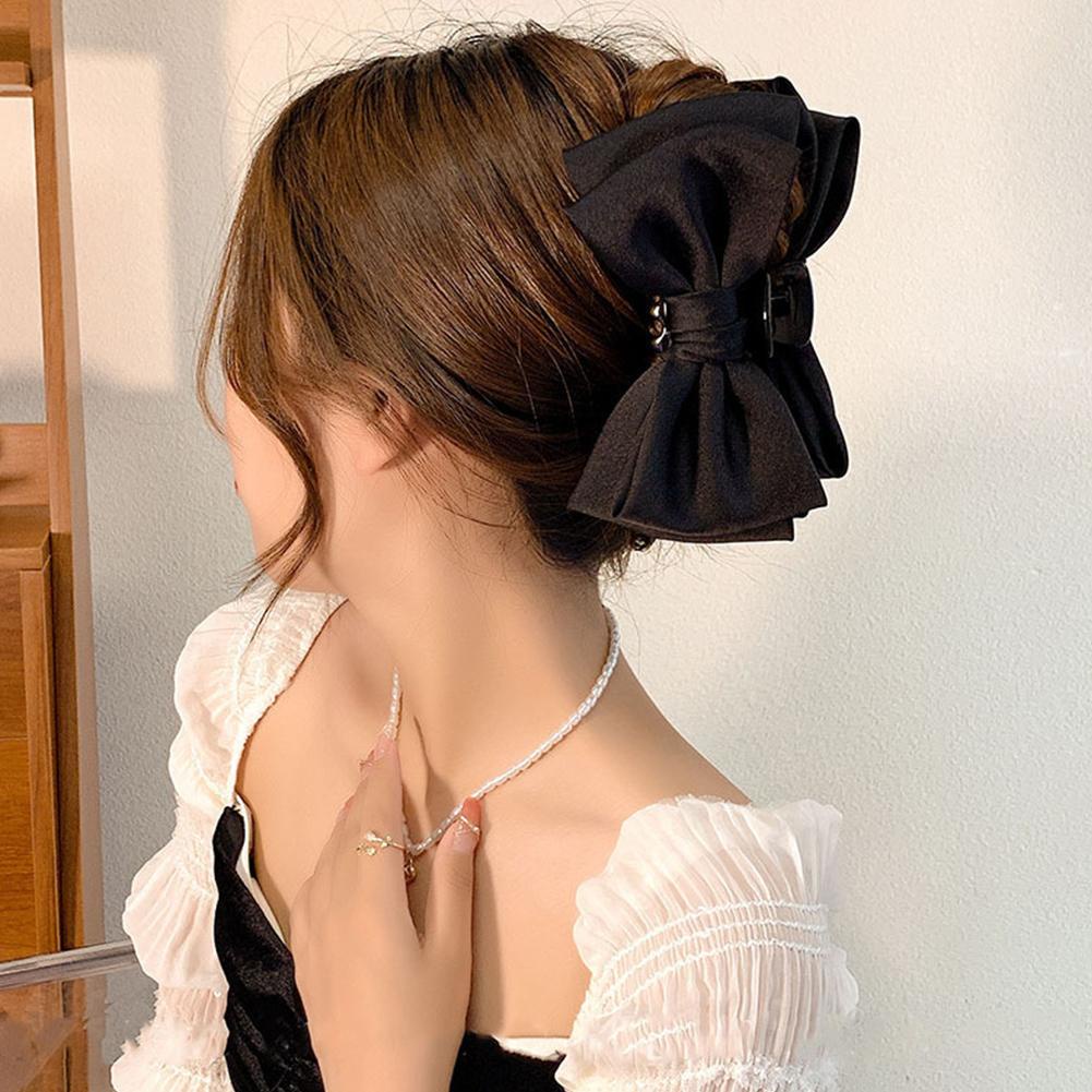 Kẹp Tóc Hình Nơ Lớn Phong Cách Hàn Quốc Dành Cho Nữ H7L9