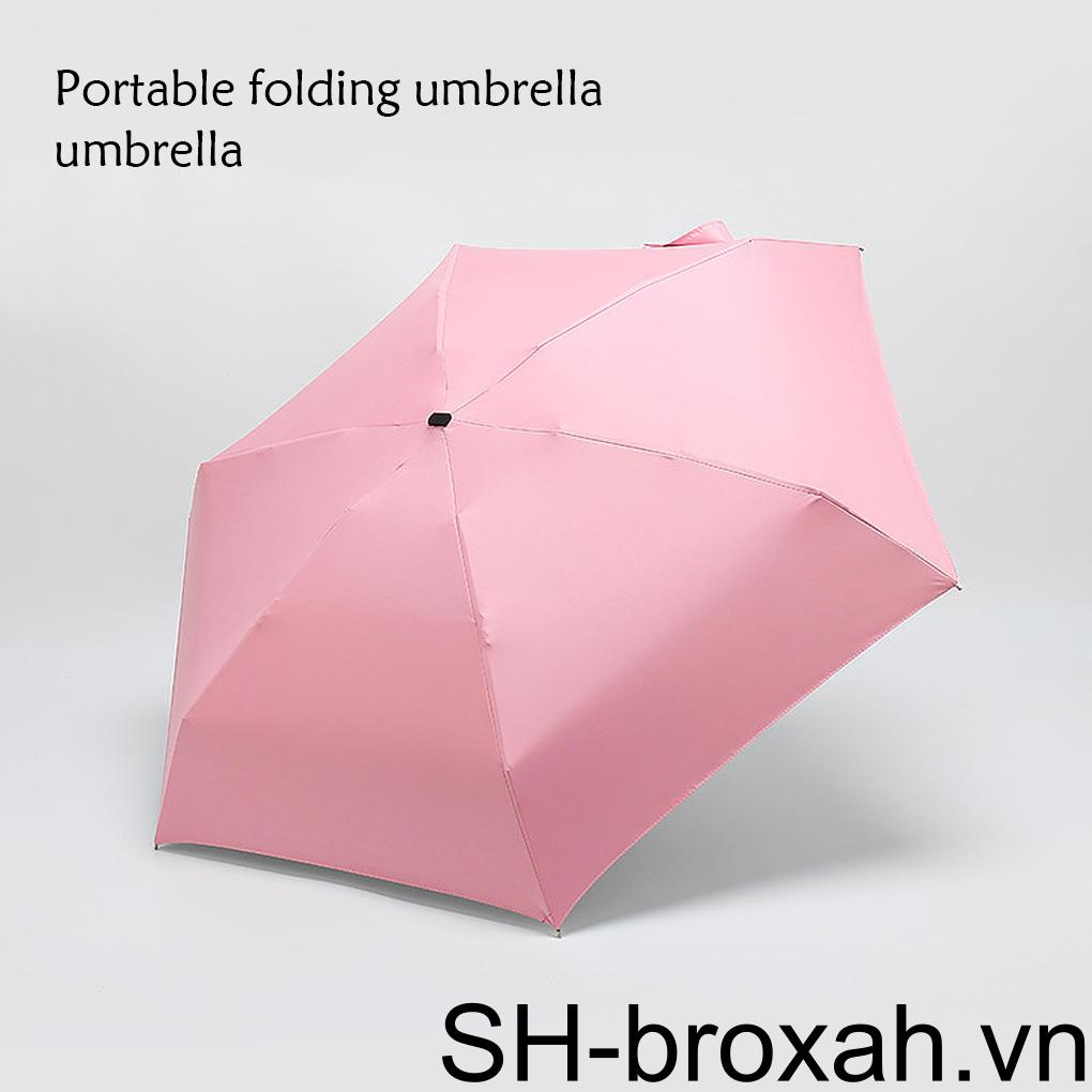 Dù Gấp 5 Khúc Mini Chống Nắng Chống Thấm Nước Di Động Cho Nữ