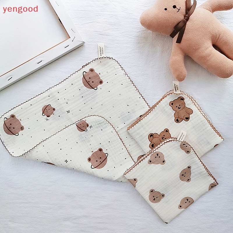 Yếm Ăn Cotton 4 Lớp Mềm Mại Hình Tam Giác Xinh Xắn Cho Bé