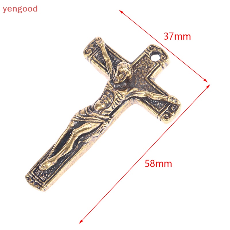 Móc Chìa Khóa Bằng Đồng Thau Hình Thánh Giá Thời Trang Dành Cho Nam