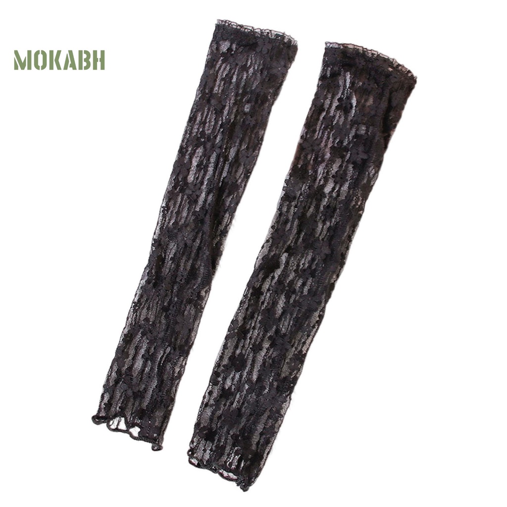 1 Cặp Găng Tay Chống Nắng Chống Tia UV Màu Trơn Dáng Rộng Bảo Vệ Thấm Hút Mồ Hôi