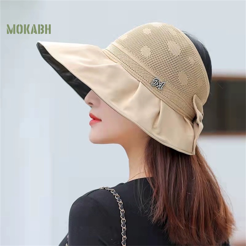 [Mok Abh] Mũ Lưỡi Trai Nửa Đầu Một Kích Thước Dùng Đi Biển Mùa Hè