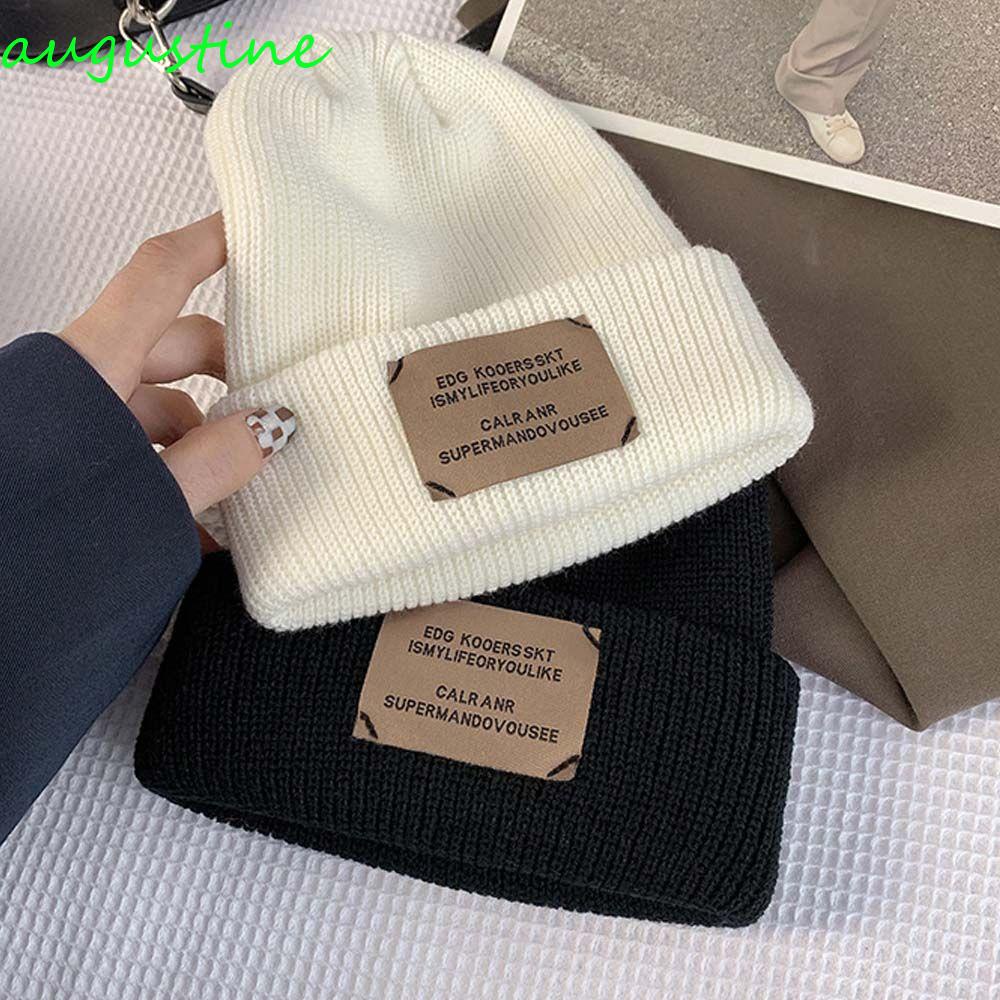 Mũ Dệt Kim Màu Trơn In Chữ Phong Cách Hip Hop Hàn Quốc Dễ Phối Đồ Thời Trang Thu Đông