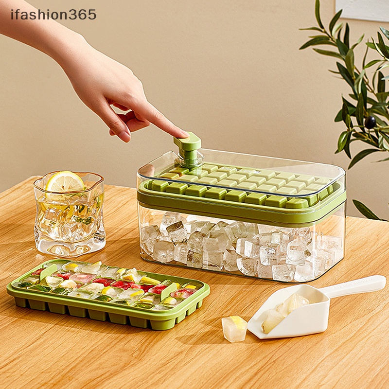 Khuôn Làm Đá 2 Trong 1 Dạng Nhấn Tiện Dụng Chất Lượng Cao