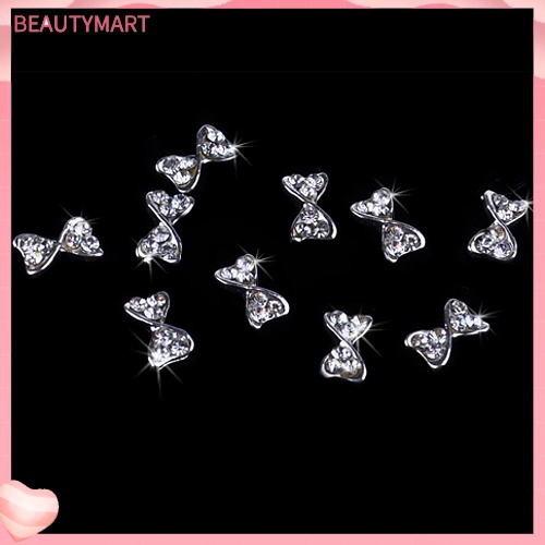 Bộ 10 HạT ĐíNh Trang Trí MóNg HìNh Nơ 3D