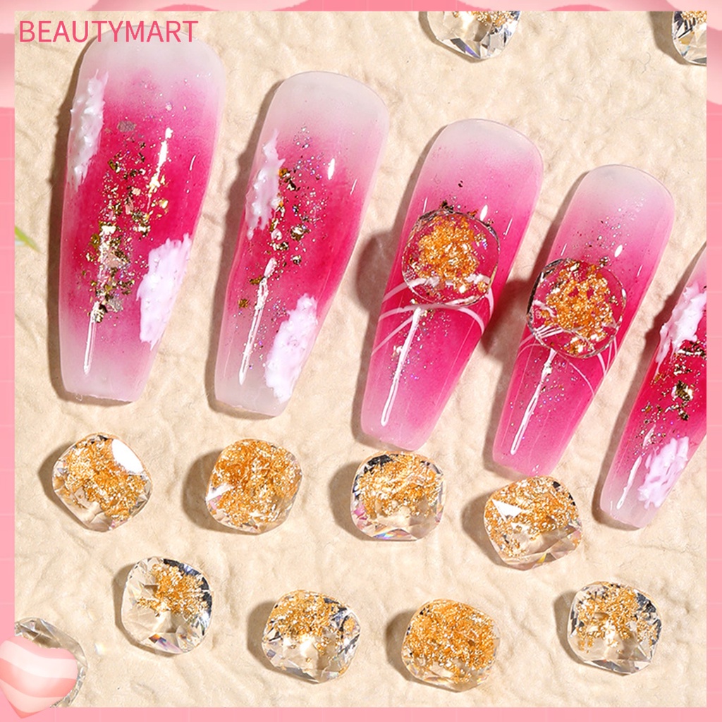 Set 50 Phụ Kiện Trang Trí Móng Tay Tạo Hiệu Ứng 3D Bằng Nhựa Resin Chống Thấm Nước DIY